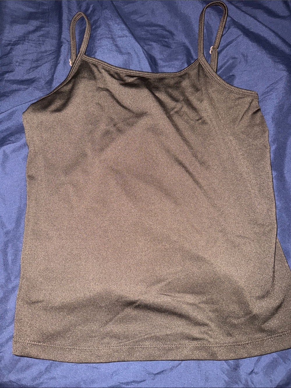 Brown Satin Cami Tank Top – Adjustable Straps